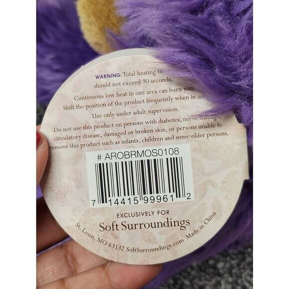 Aroma Bear by Soft Surroundings Soothing 16" Plush Heat Cold Therapy #A79 - Picture 6 of 10
